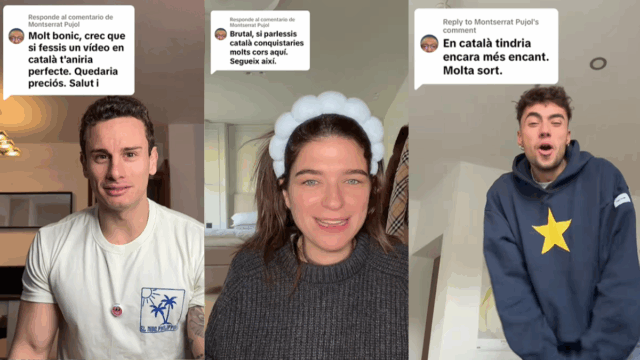Influencers de Tiktok que responen als missatges de la misteriosa Montserrat Pujol.
